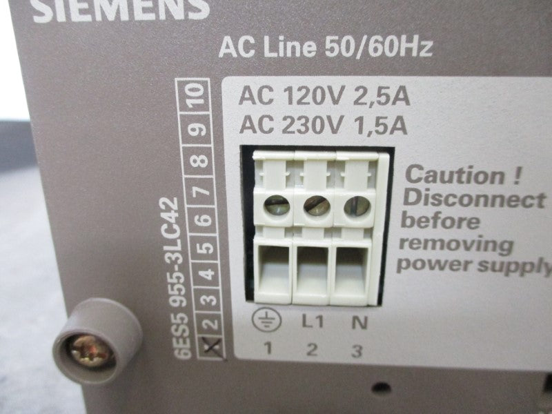 SIEMENS 6ES5955-3LC42 6ES5185-3UA13 230VAC 1.5A NSMP