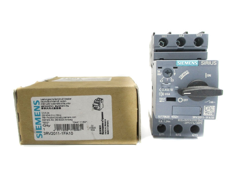 SIEMENS 3RV2011-1FA10 600V 3.5-5.0A NSMP