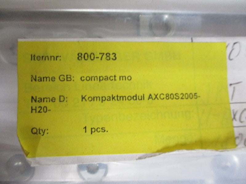 SNR AXC80-S2005-H20-1460-1800-00-00-1 800-783 NSNP