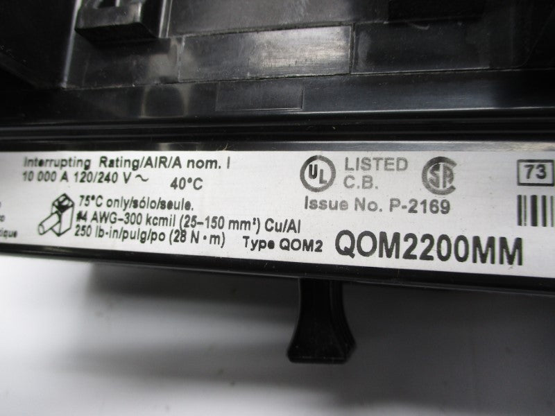 SQUARE D QOM2200MM 120/240V 200A (AS PICTURED) NSNP