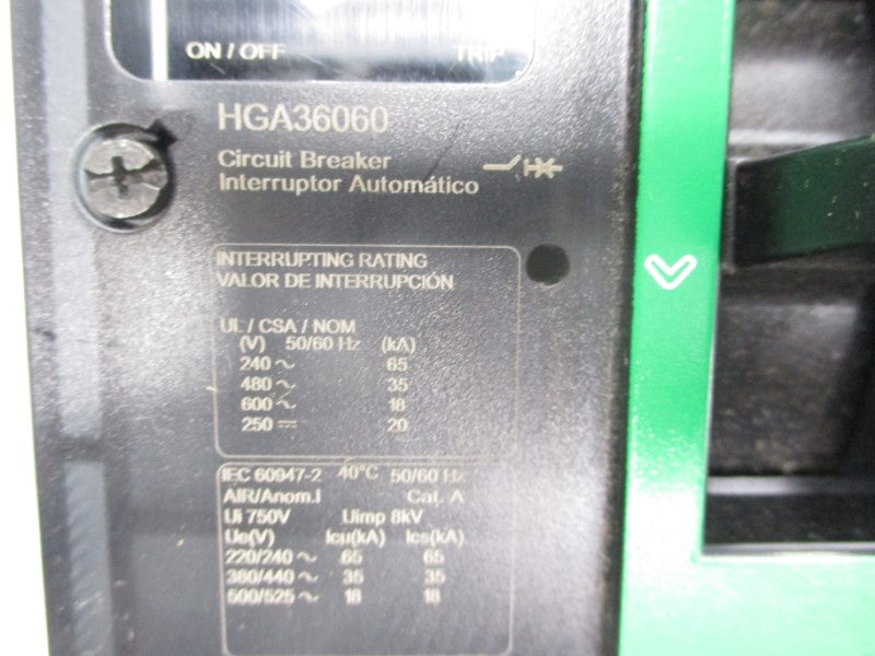 SQUARE D HGA36060 600V 60A (GREEN) NSNP