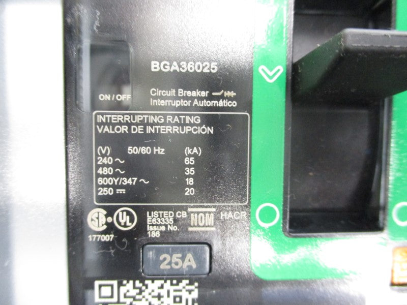 SQUARE D BGA36025 480V 25A (GREEN) NSNP