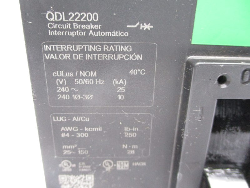 SQUARE D QDL22200 240V 200A (GREEN) NSNP