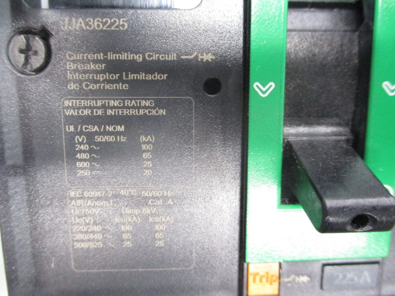 SQUARE D JJA36225 600V 225A (GREEN) NSNP