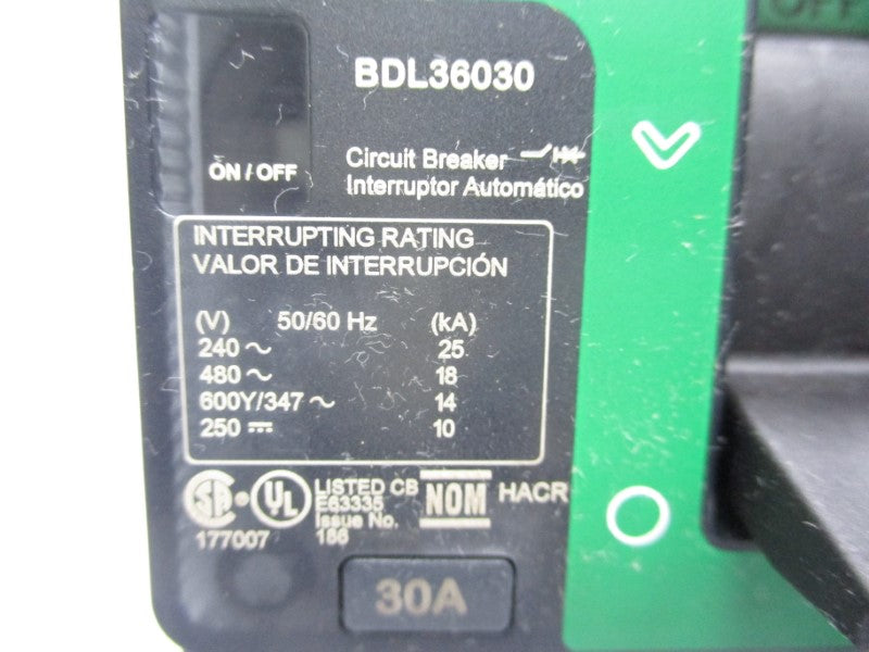 SQUARE D BDL36030 480V 30A NSNP