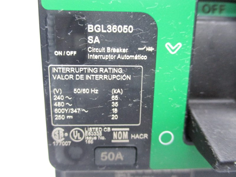 SQUARE D BGL36050 480V 50A NSNP