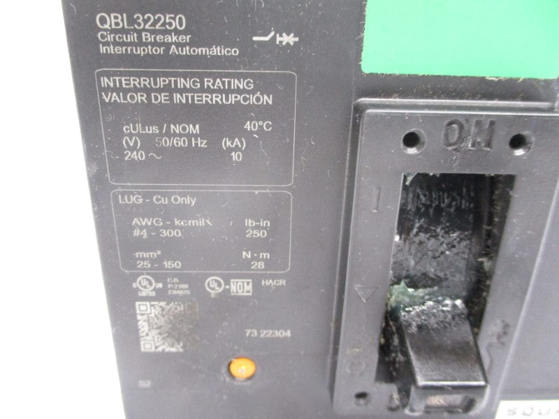 SQUARE D QBL32250 240V 250A (GREEN) NSNP