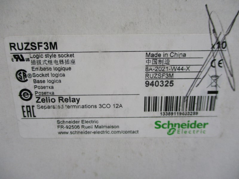 SCHNEIDER ELECTRIC RUZSF3M 250V 12A (PACKAGE OF 10) NSMP