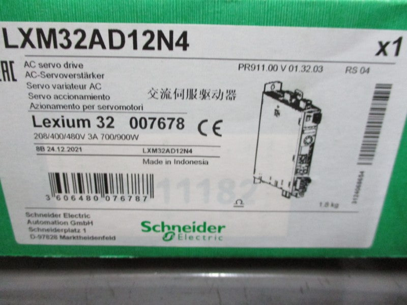 SCHNEIDER ELECTRIC LXM32AD12N4 208/480V 3A NSMP