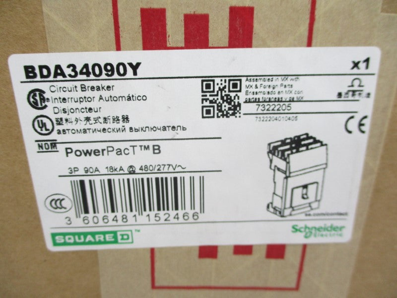 SQUARE D BDA34090Y 277V 90A NSFS