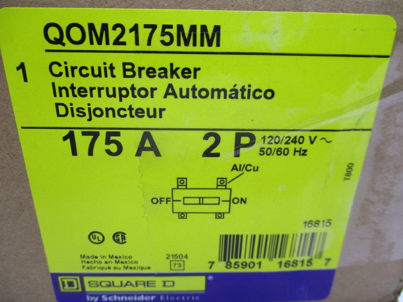 SQUARE D QOM2175MM 120/240V 175A NSMP