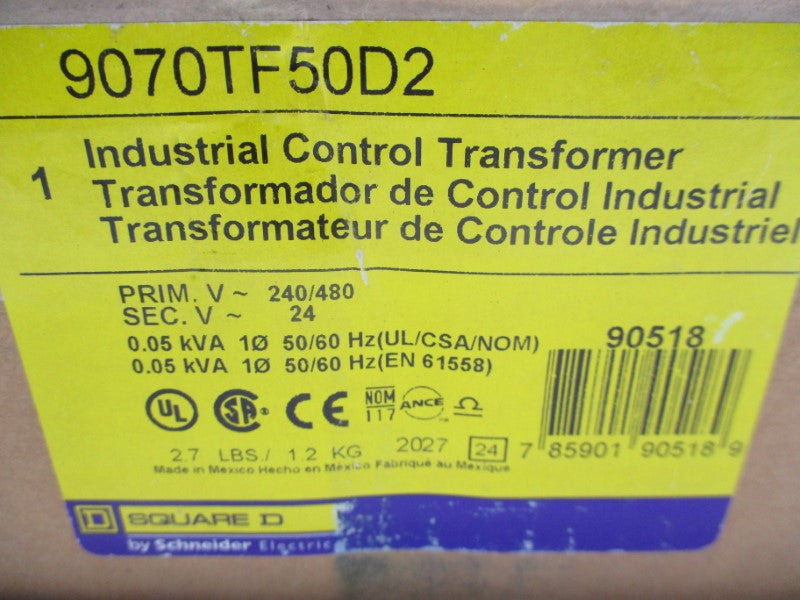 SQUARE D 9070TF50D2 240/480V 30A NSMP