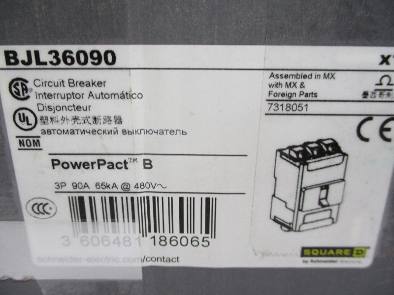 SQUARE D BJL36090 480V 90A (AS PICTURED) NSMP