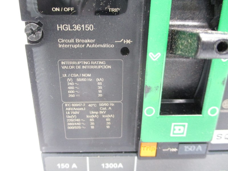 SQUARE D HGL36150 600V 150A (GREEN) NSMP