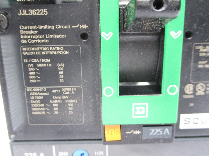 SQUARE D JJL36225 600V 225A (GREEN) NSMP