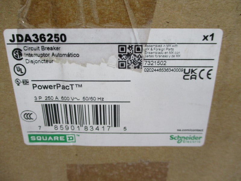 SQUARE D JDA36250 600V 250A (GREEN) NSMP