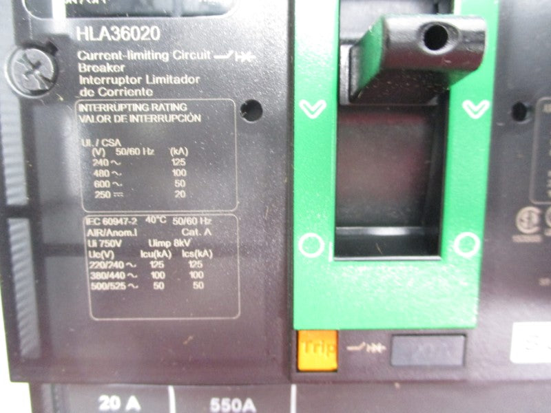 SQUARE D HLA36020 600V 20A (GREEN) NSMP