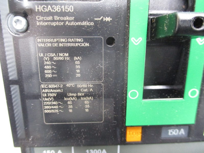 SQUARE D HGA36150 600V 150A (GREEN) NSMP