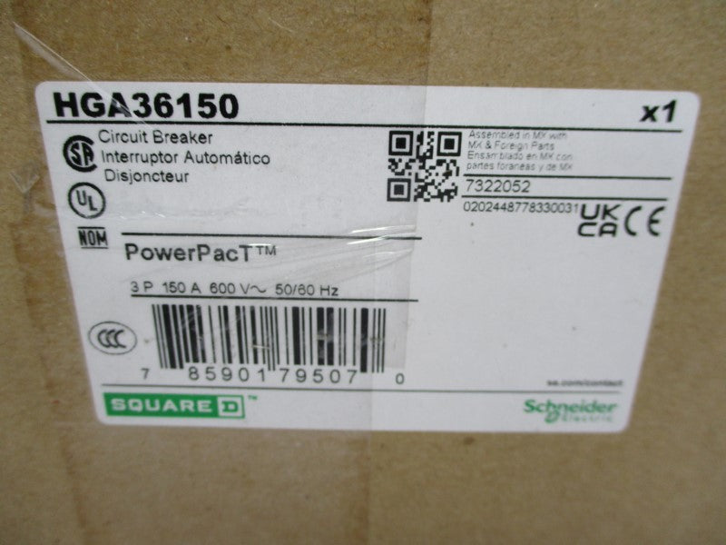 SQUARE D HGA36150 600V 150A (GREEN) NSMP