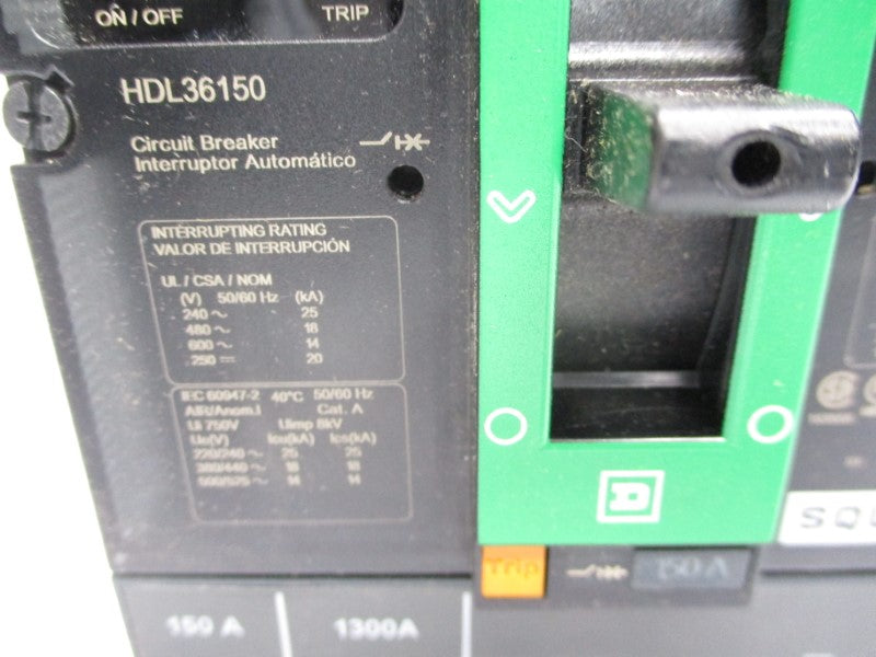 SQUARE D HDL36150 600V 150A (GREEN) NSMP