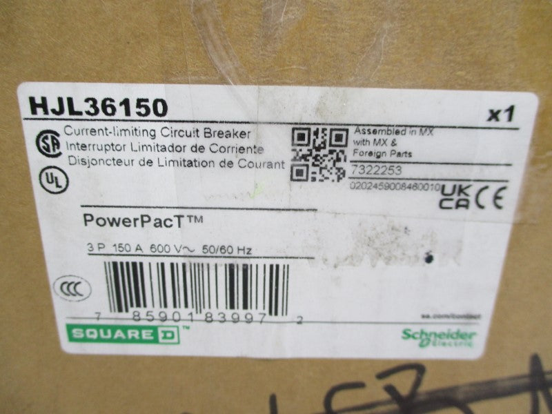 SQUARE D HJL36150 600V 150A (GREEN) NSMP