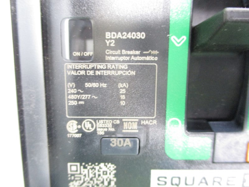 SQUARE D BDA24030Y2 277V 30A (GREEN) NSMP