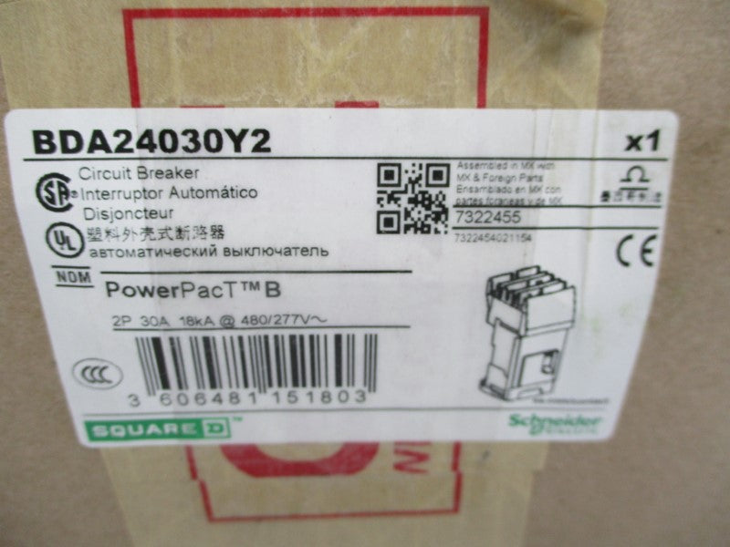 SQUARE D BDA24030Y2 277V 30A (GREEN) NSMP