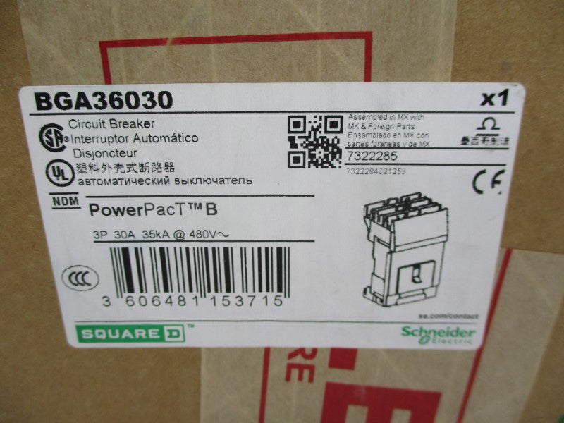 SQUARE D BGA36030 480V 30A (GREEN) NSFS