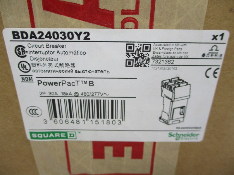 SQUARE D BDA24030Y2 277V 30A (GREEN) NSFS