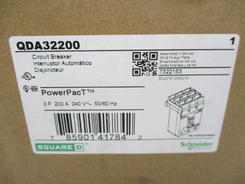 SQUARE D QDA32200 240V 200A (GREEN) NSFS