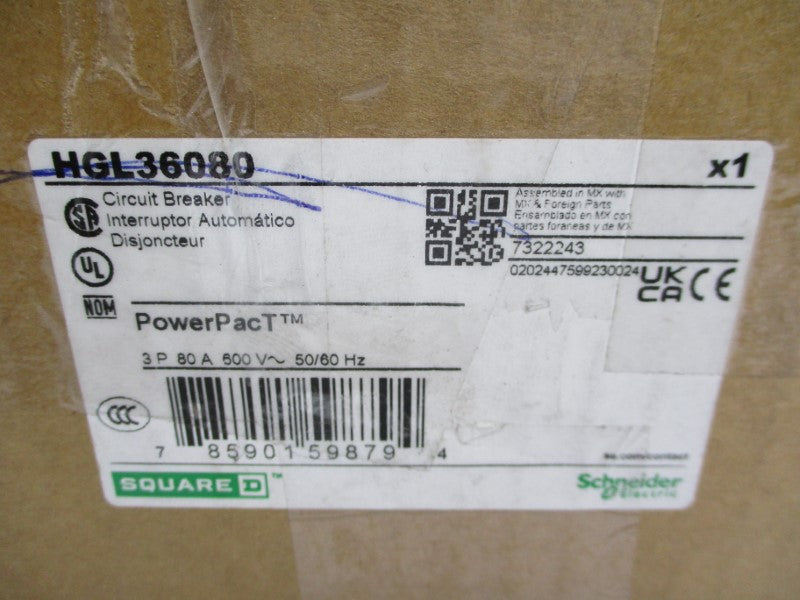 SQUARE D HGL36080 600V 80A (GREEN) NSMP