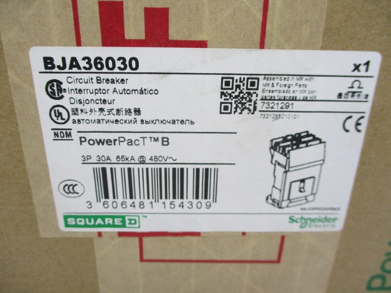SQUARE D BJA36030 480V 30A (GREEN) NSFS