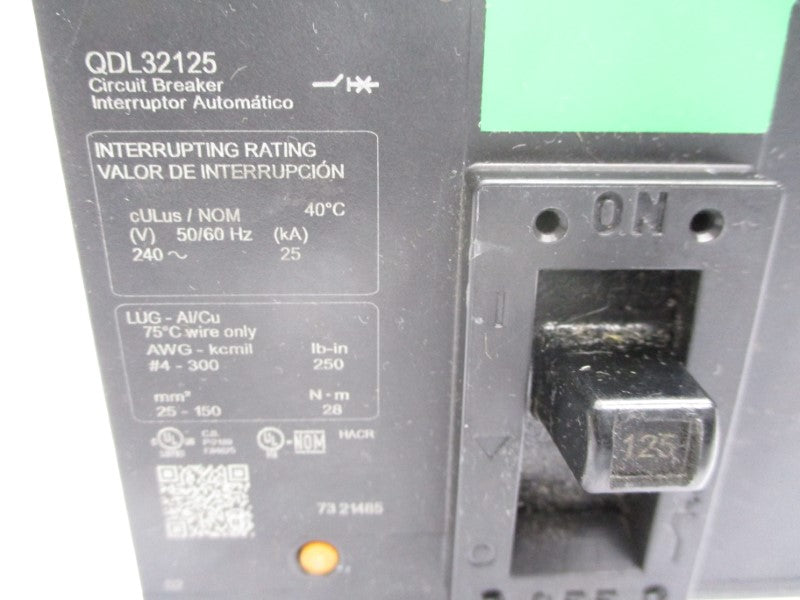 SQUARE D QDL32125 240V 125A (GREEN) NSMP