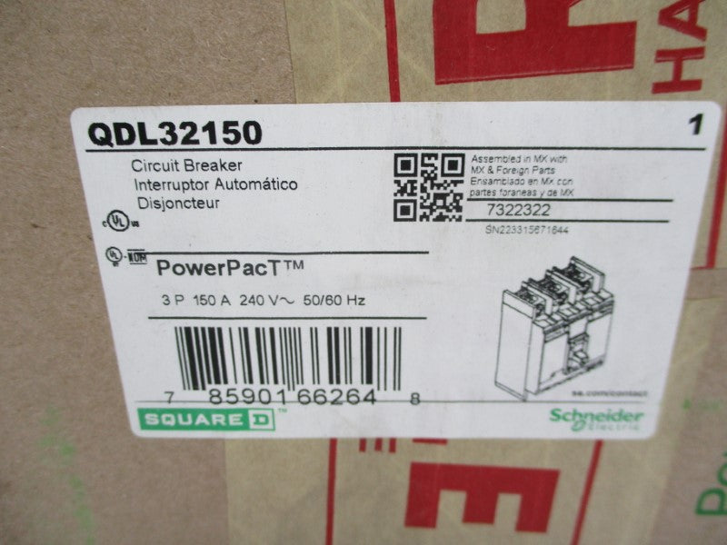 SQUARE D QDL32150 240V 150A (GREEN) NSFS