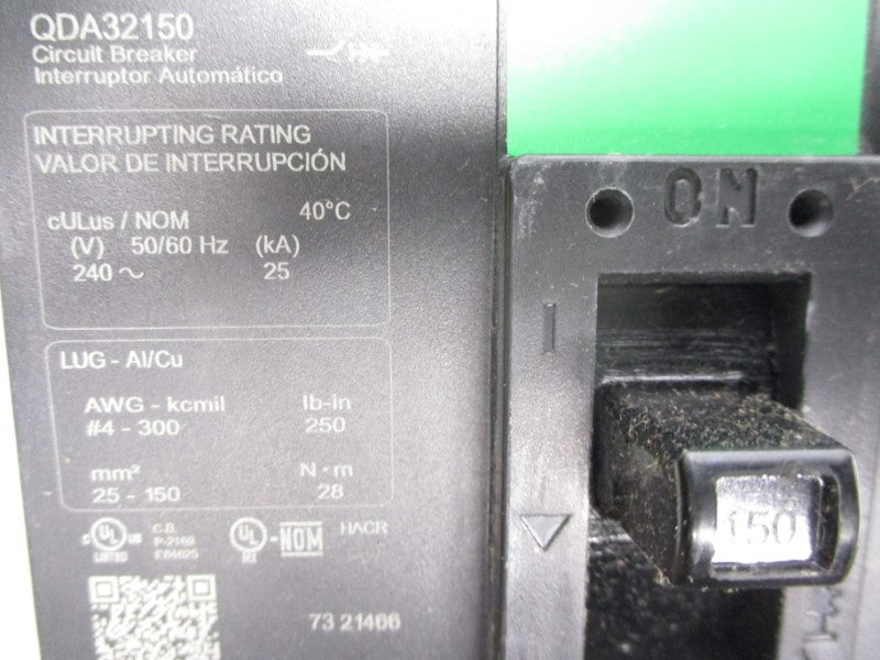 SQUARE D QDA32150 240V 150A (GREEN) NSMP