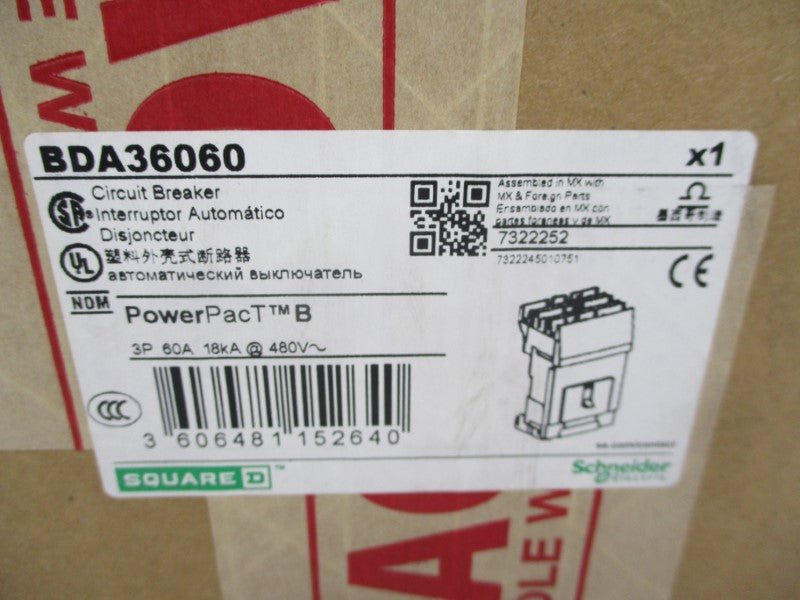 SQUARE D BDA36060 480V 60A (GREEN) NSFS