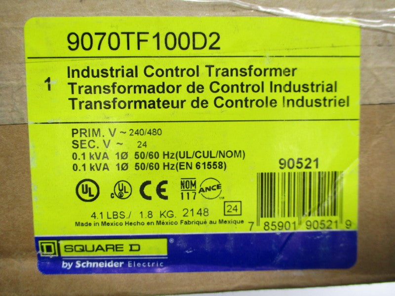 SQUARE D 9070TF100D2 240/480V NSMP