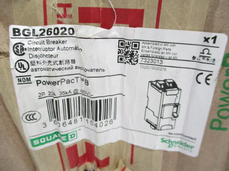 SQUARE D BGL26020 480V 20A (GREEN) (AS PICTURED) NSMP
