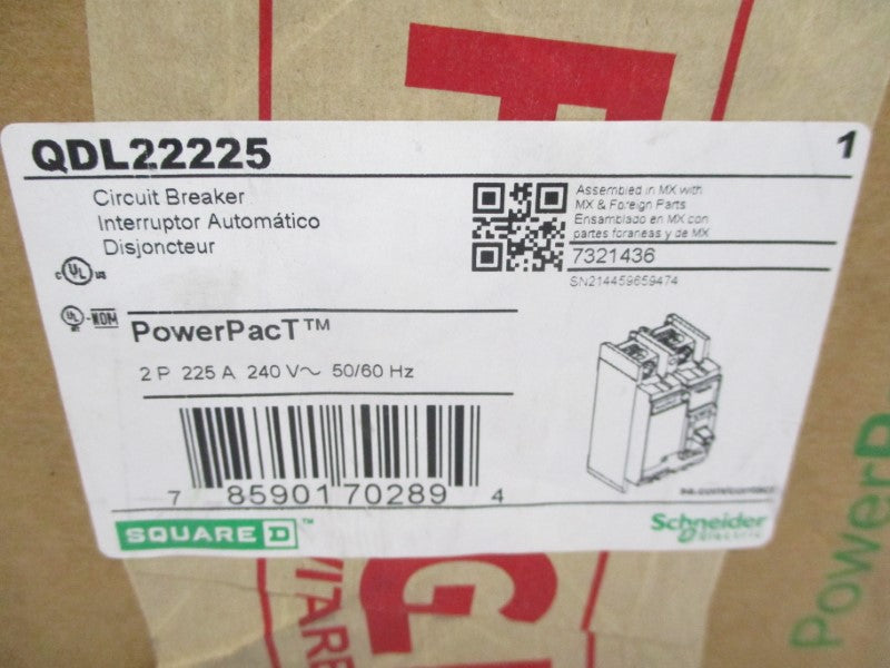 SQUARE D QDL22225 240V 225A (GREEN) NSFS