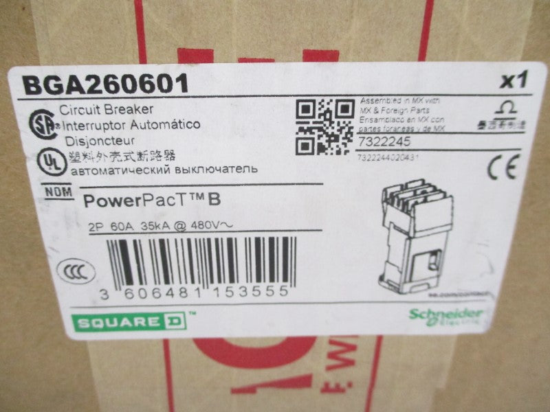 SQUARE D BGA260601 480V 60A (GREEN) NSMP