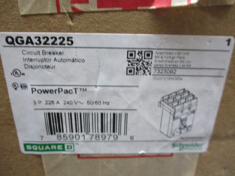 SQUARE D QGA32225 240V 225A (GREEN) NSFS
