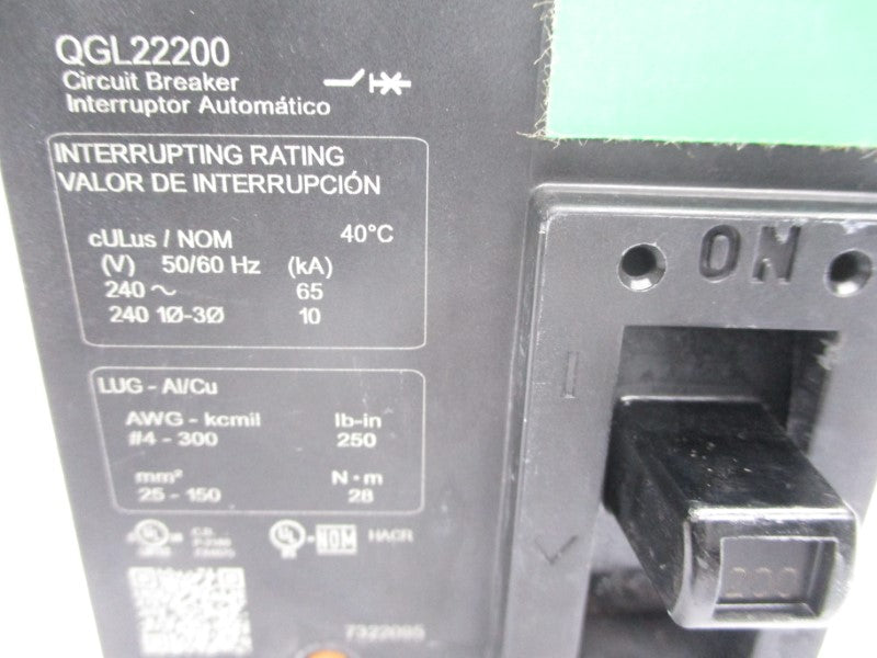 SQUARE D QGL22200 240V 200A (GREEN) NSMP