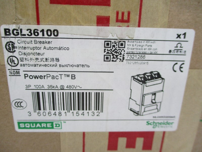 SQUARE D BGL36100 480V 100A (GREEN) NSMP