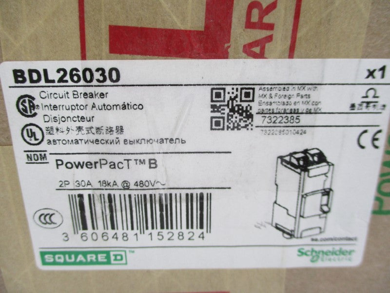 SQUARE D BDL26030 480V 30A (GREEN) NSMP