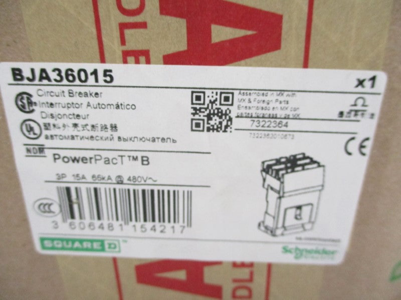 SQUARE D BJA36015 480V 15A (GREEN) NSFS