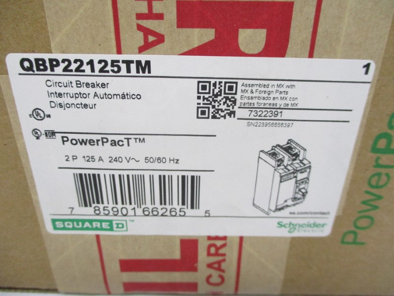 SQUARE D QBP22125TM 240V 125A (GREEN) NSFS