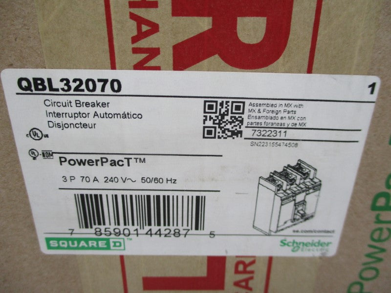 SQUARE D QBL32070 240V 70A (GREEN) NSFS