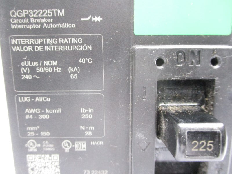 SQUARE D QGP32225TM 240V 225A (GREEN) NSMP