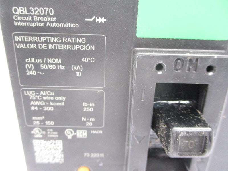 SQUARE D QBL32070 240V 70A (GREEN) NSMP