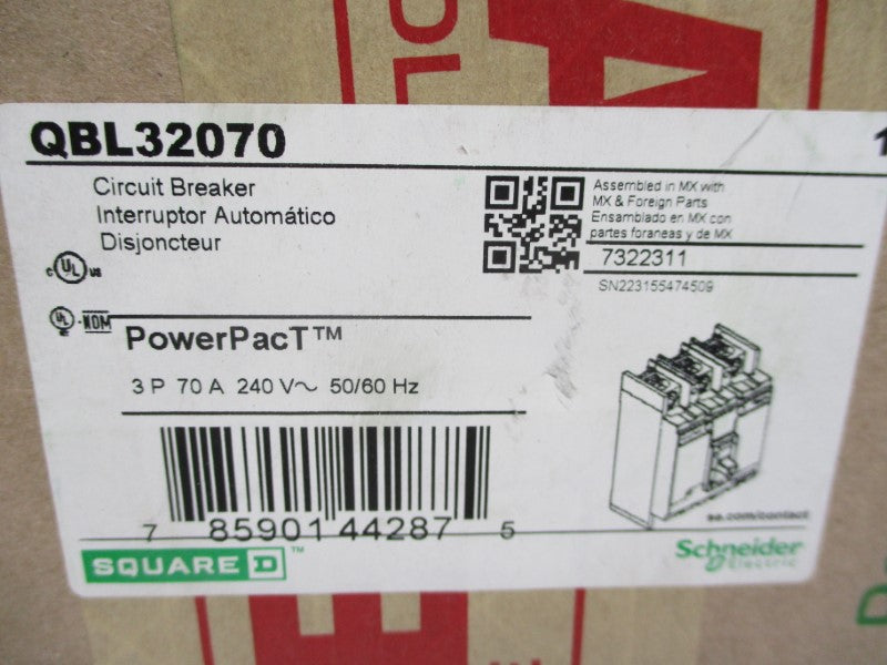 SQUARE D QBL32070 240V 70A (GREEN) NSMP